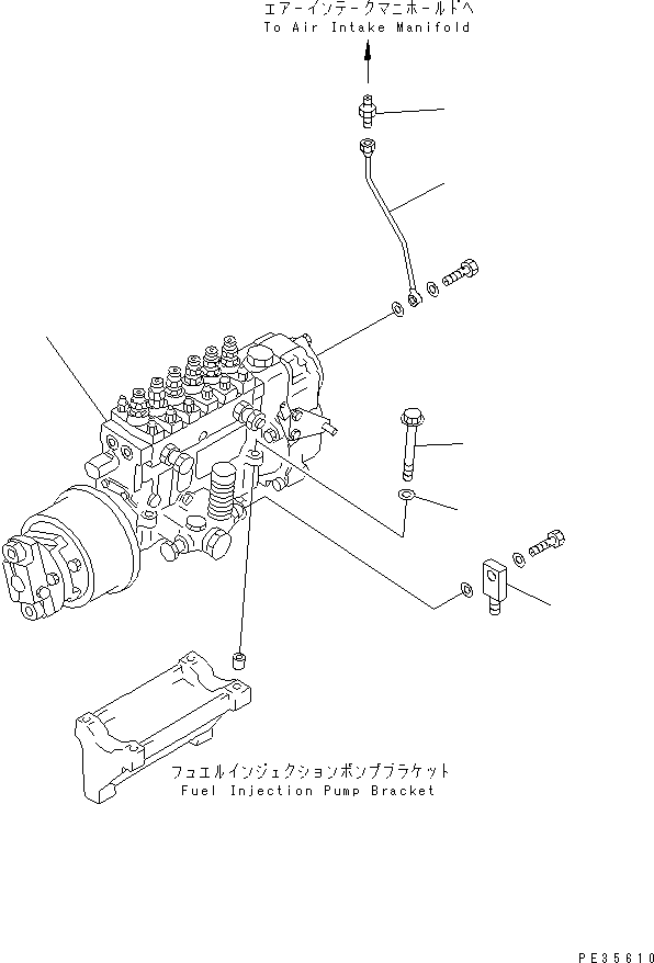 Engines Komatsu / S6D125E-2F-6 S/N 60721-UP(s6d1208c) / FUEL INJECTION PUMP MOUNTING(#66444-)(030480 : A4010-A3J9A)