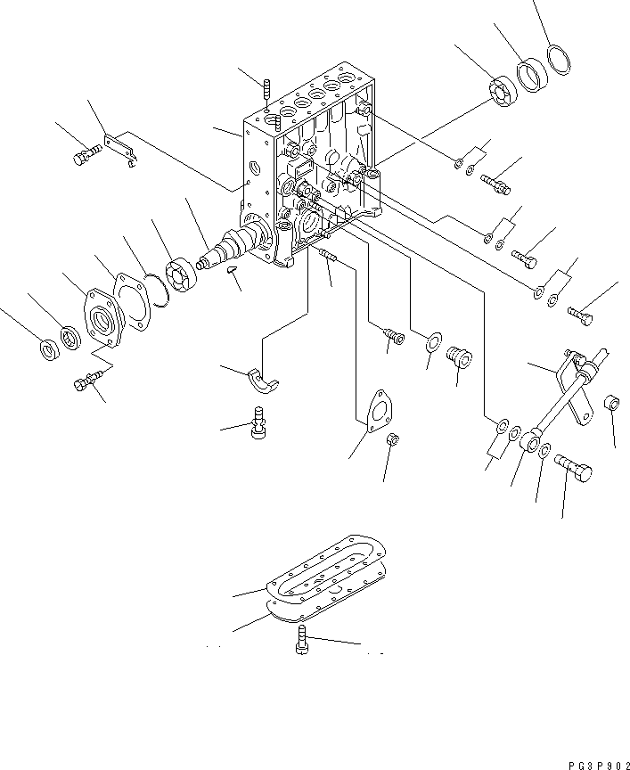 Engines Komatsu / S6D125E-2F-6 S/N 60721-UP(s6d1208c) / FUEL INJECTION PUMP (PUMP) (1/2) (INNER PARTS)(#66444-)(030490 : A4010-B3J9A)