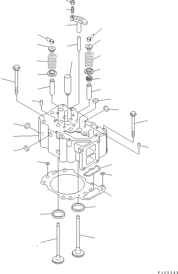 Engines Komatsu / S6D125-1VV-FT S/N 10001-UP(s6d120lc) / CYLINDER HEAD(#48088-)(030020 : A1010-01A4A)