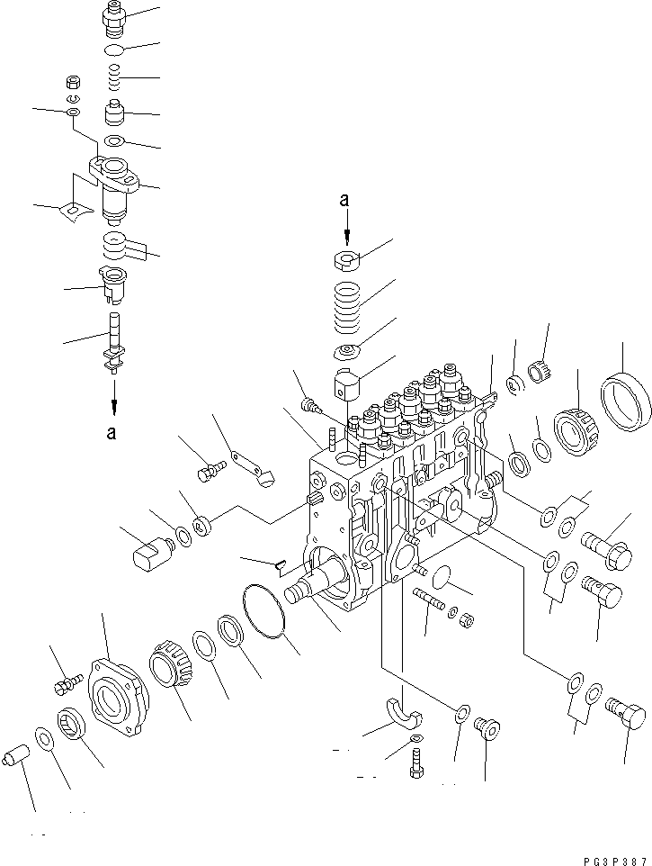 Engines Komatsu / S6D125-1VV-FT S/N 10001-UP(s6d120lc) / FUEL INJECTION PUMP (PUMP) (INNER PARTS) (FOR SWEDEN)(#35323-)(030270 : A4010-02B5Z)