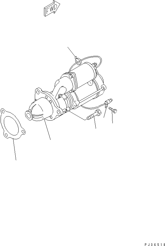 Engines Komatsu / S6D125-1XX-FA S/N 10001-UP(s6d1212c) / STARTING MOTOR MOUNTING (7.5KW)(#38383-)(030380 : A6210-01B2)