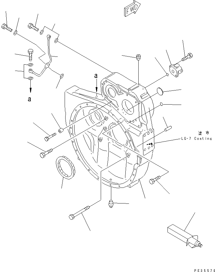 Engines Komatsu / S6D125E-2E S/N 60863-UP(s6d1250c) / FLYWHEEL HOUSING(030420 : A2210-A3B1)