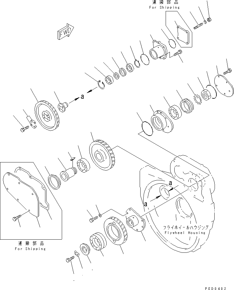 Engines Komatsu / S6D125E-2E S/N 60863-UP(s6d1250c) / POWER TAKE OFF(030430 : A2210-B3B1)