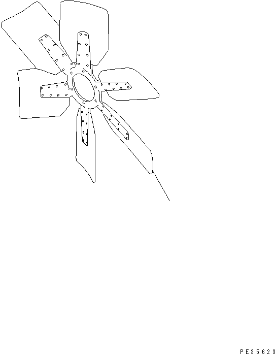 Engines Komatsu / S6D125E-2E S/N 60863-UP(s6d1250c) / COOLING FAN(#60863-80454)(030950 : A5030-A3B7)