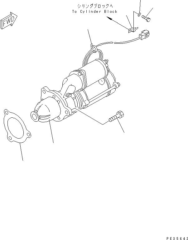 Engines Komatsu / S6D125E-2E S/N 60863-UP(s6d1250c) / STARTING MOTOR MOUNTING (7.5KW)(031060 : A6210-A3D4)