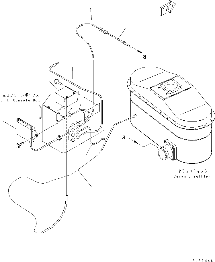 Komatsu parts book diagram for S6D125-1AJ-TN S/N 51975-UP: CERAMIC MUFFLER RELATED PARTS(#54547-)