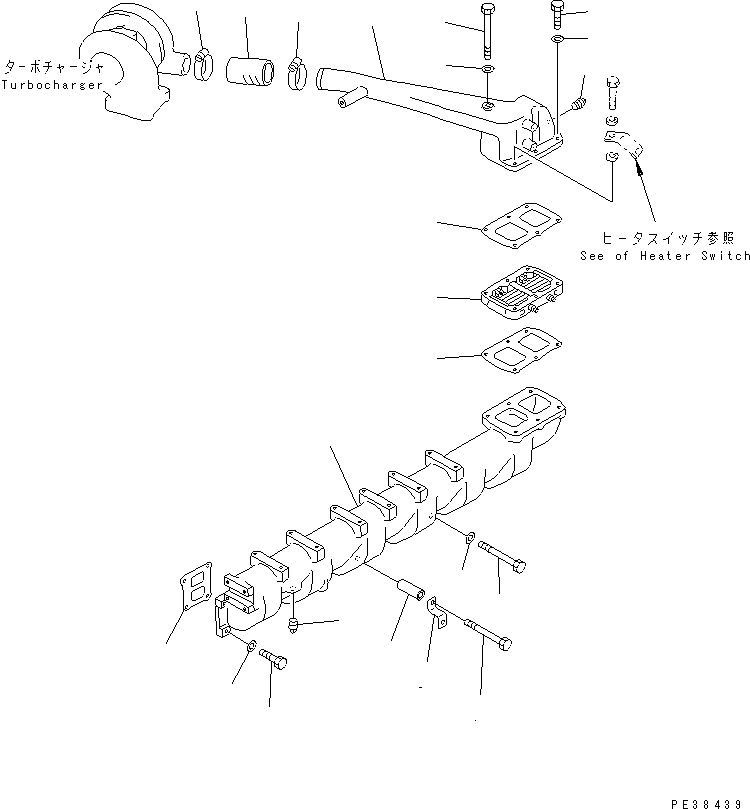 Engines Komatsu / S6D125-1AG S/N 51975-UP(s6d1258r) / AIR INTAKE(030030 : A1310-A3A2)