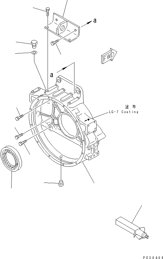 Engines Komatsu / S6D125-1AG S/N 51975-UP(s6d1258r) / FLYWHEEL HOUSING(030220 : A2210-A3A1)