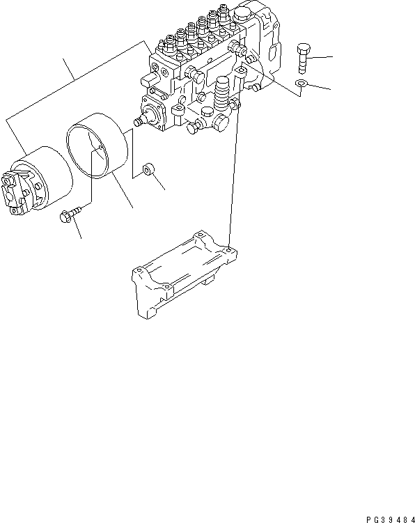 Engines Komatsu / S6D125-1AG S/N 51975-UP(s6d1258r) / FUEL INJECTION PUMP MOUNTING (INDUSTRY WASTE SPEC.)(#51976-)(030370 : A4010-A3J2)
