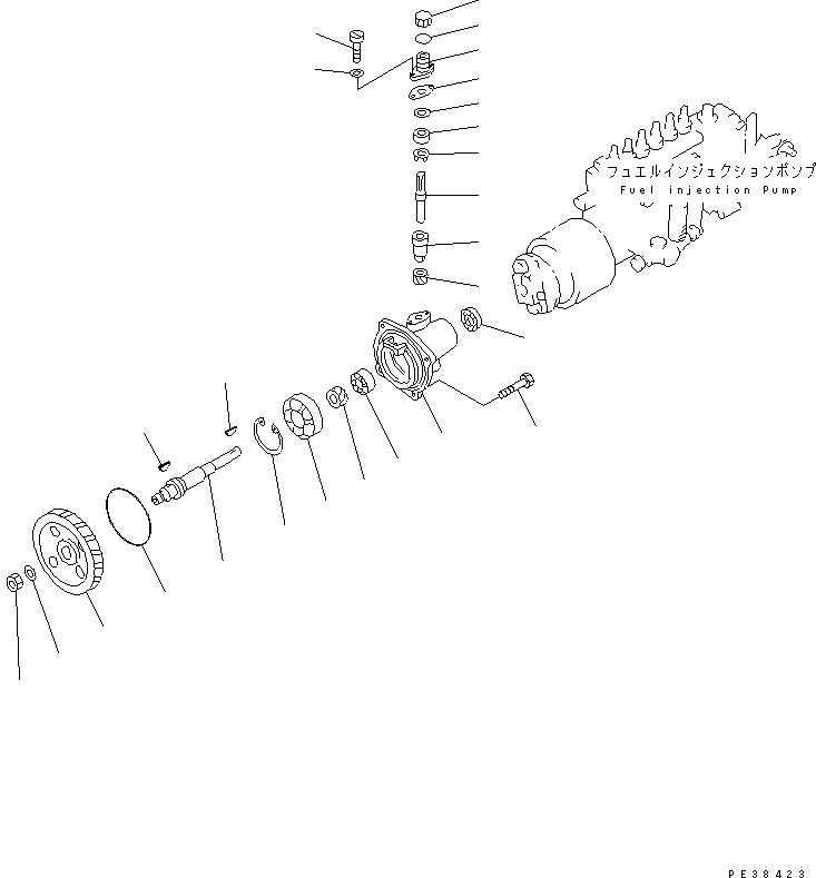 Engines Komatsu / S6D125-1AG S/N 51975-UP(s6d1258r) / FUEL INJECTION PUMP DRIVE(030450 : A4080-A3A1)
