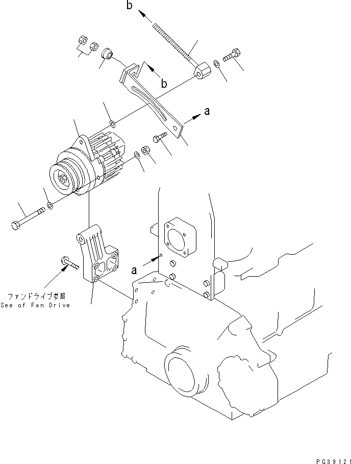 Engines Komatsu / S6D125-1AG S/N 51975-UP(s6d1258r) / ALTERNATOR MOUNTING (13A)(030700 : A6010-A3A3)