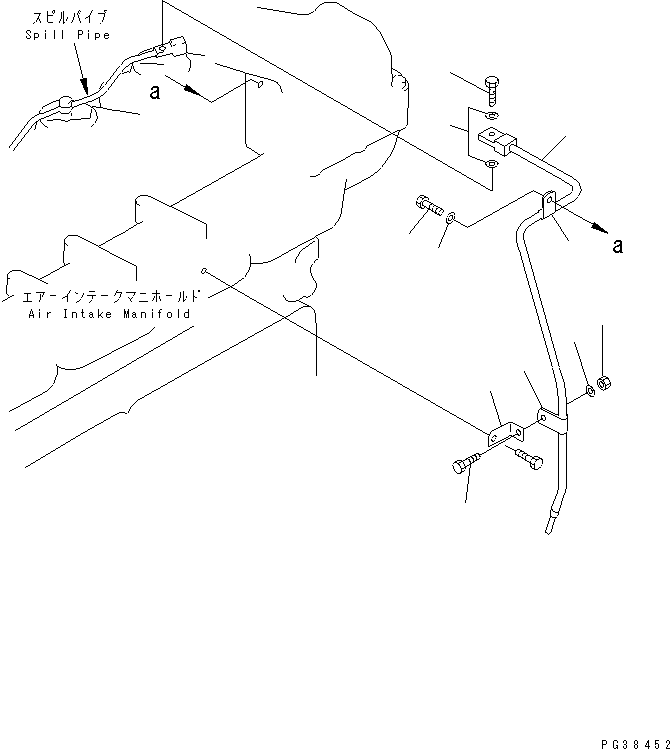 Engines Komatsu / S6D125-1AF S/N 51975-UP(s6d1259r) / FUEL RETURN(030490 : A4230-A3A2)