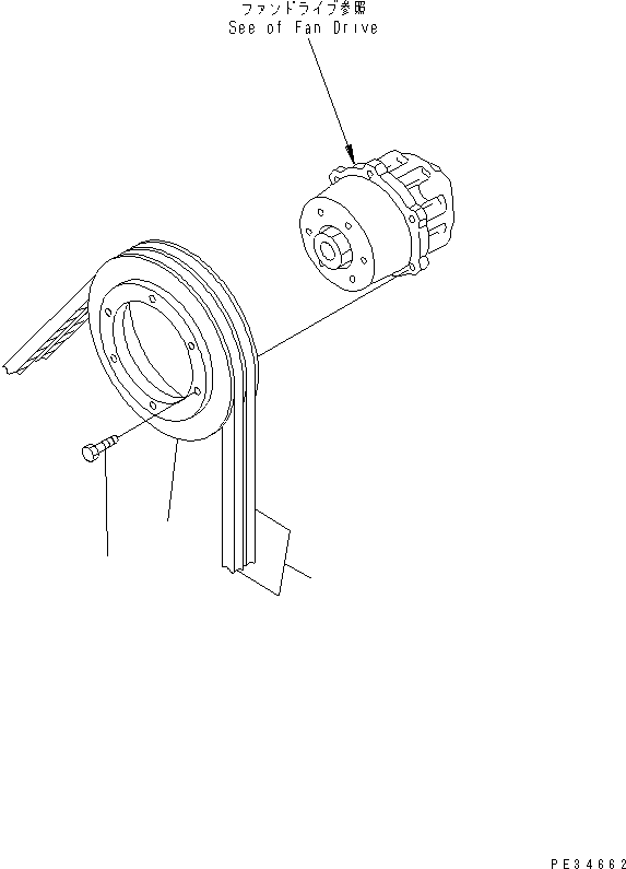 Engines Komatsu / S6D125-1AF S/N 51975-UP(s6d1259r) / FAN PULLEY (NOISE SUPPRESION SPEC.)(030520 : A5050-A3A1)