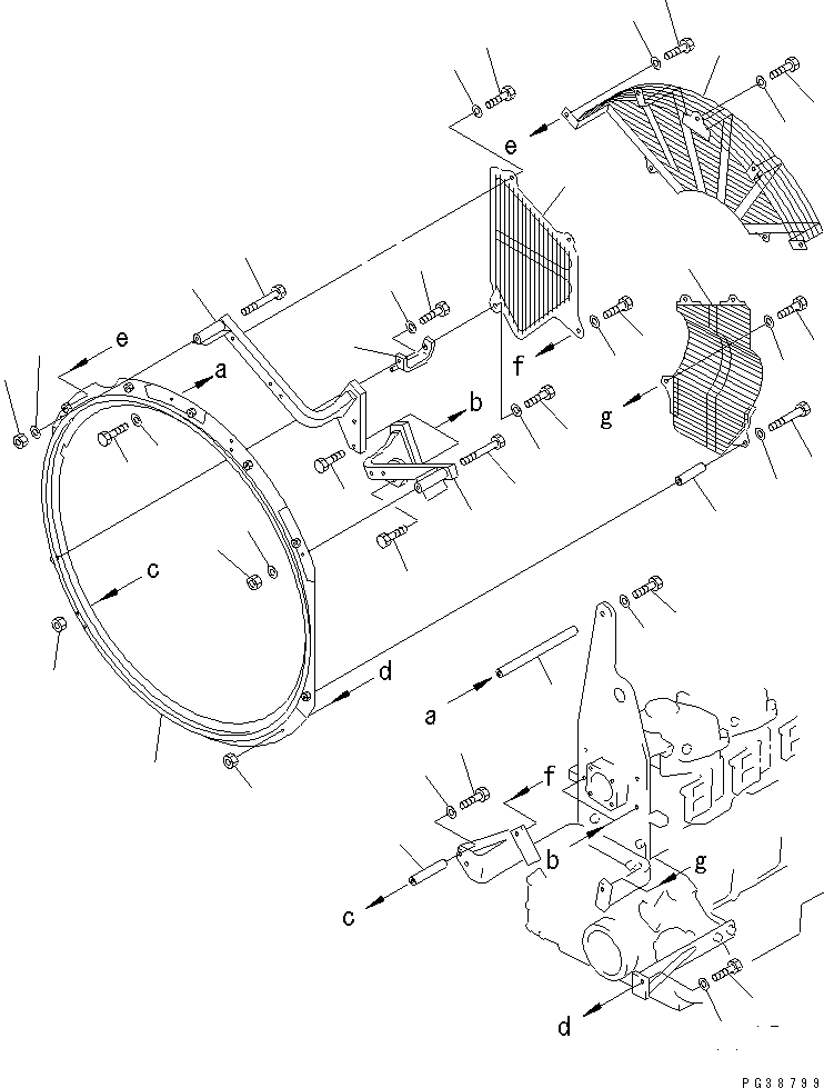 Engines Komatsu / S6D125-1AF S/N 51975-UP(s6d1259r) / FAN GUARD (2/2) (NOISE SUPPRESION SPEC.)(030550 : A5060-C3A1)