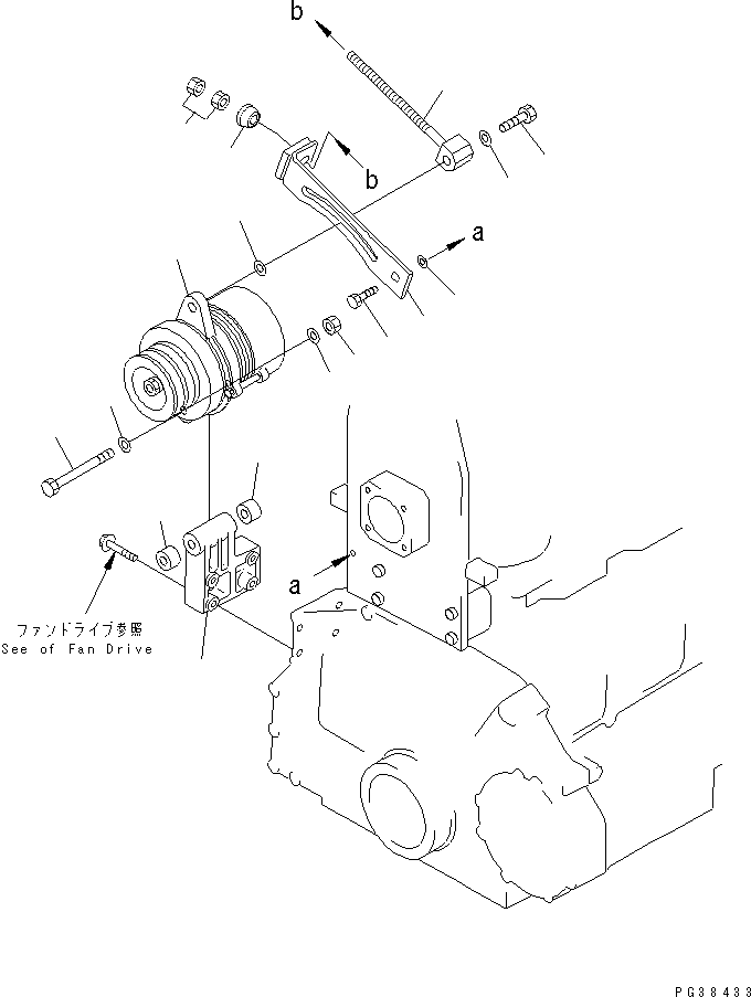 Engines Komatsu / S6D125-1AF S/N 51975-UP(s6d1259r) / ALTERNATOR MOUNTING (35A)(030570 : A6010-A3A1)