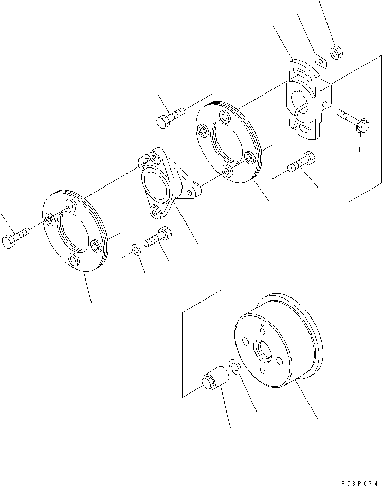Komatsu parts book diagram for S6D125-1E S/N 10001-UP: FUEL INJECTION PUMP (COUPLING)(#12015-23192)