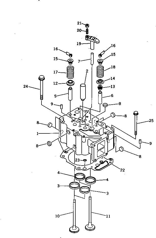Engines Komatsu / S6D125-1F S/N 10001-UP(s6d125cc) / CYLINDER HEAD(#10001-26750)(030010 : 0101)