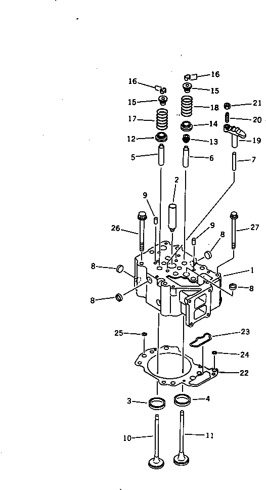 Engines Komatsu / S6D125-1F S/N 10001-UP(s6d125cc) / CYLINDER HEAD(#26751-)(030020 : 0101A)