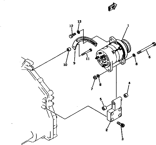 Engines Komatsu / S6D125-1D S/N 10001-UP(s6d125fr) / ALTERNATOR AND MOUNTING (35A)(#10423-11026)(180010 : 0602)