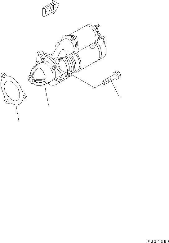 Engines Komatsu / S6D125-1D S/N 10001-UP(s6d125fr) / STARTING MOTOR AND MOUNTING (7.5KW)(180040 : 0621)