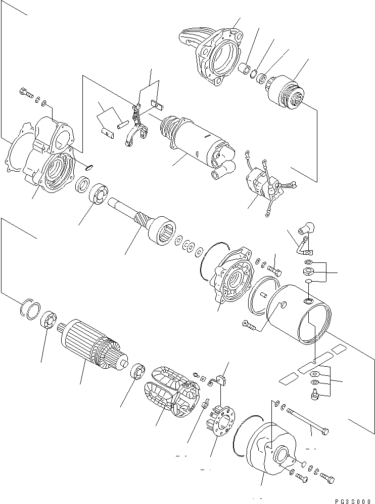 Engines Komatsu / S6D125-1D S/N 10001-UP(s6d125fr) / STARTING MOTOR (7.5KW)(#18372-)(180090 : 0661A)