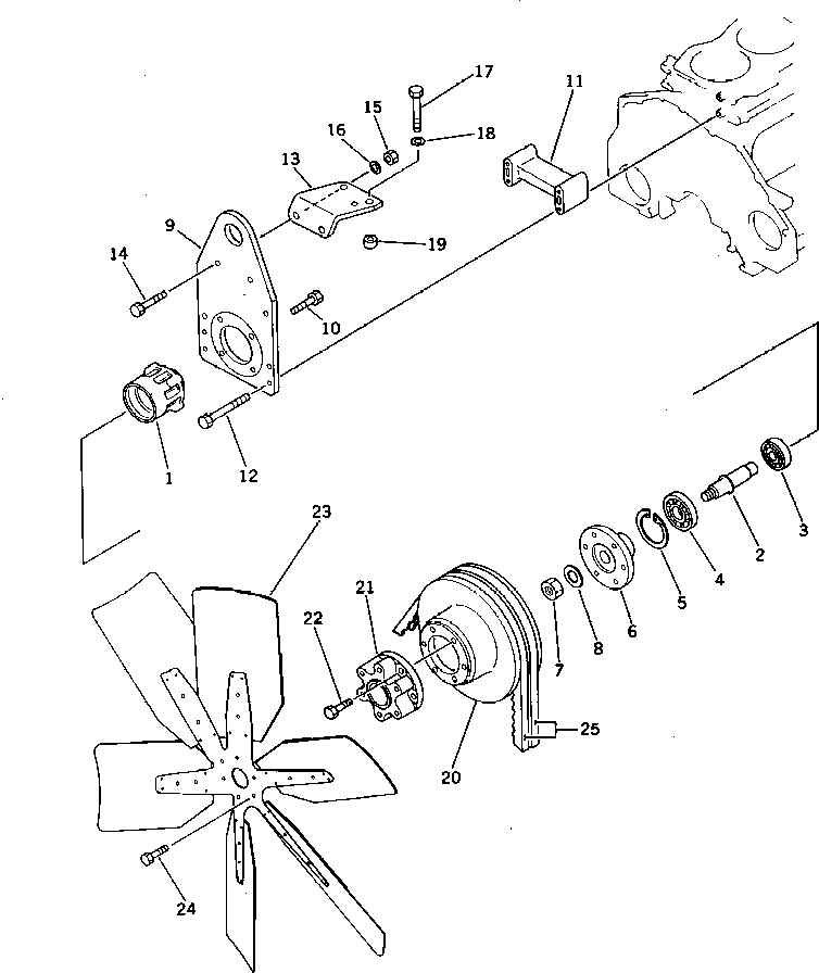 Engines Komatsu / S6D125-1Y-B S/N 19764-UP(s6d125qr) / COOLING FAN AND MOUNTING(150020 : 0511)