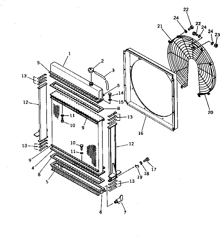Engines Komatsu / S6D125-1Y-B S/N 19764-UP(s6d125qr) / RADIATOR(150040 : 0551)