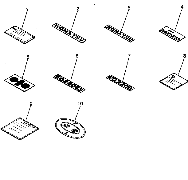 Engines Komatsu / S6D125-1Y-B S/N 19764-UP(s6d125qr) / MARKS AND PLATES(210020 : 0982)