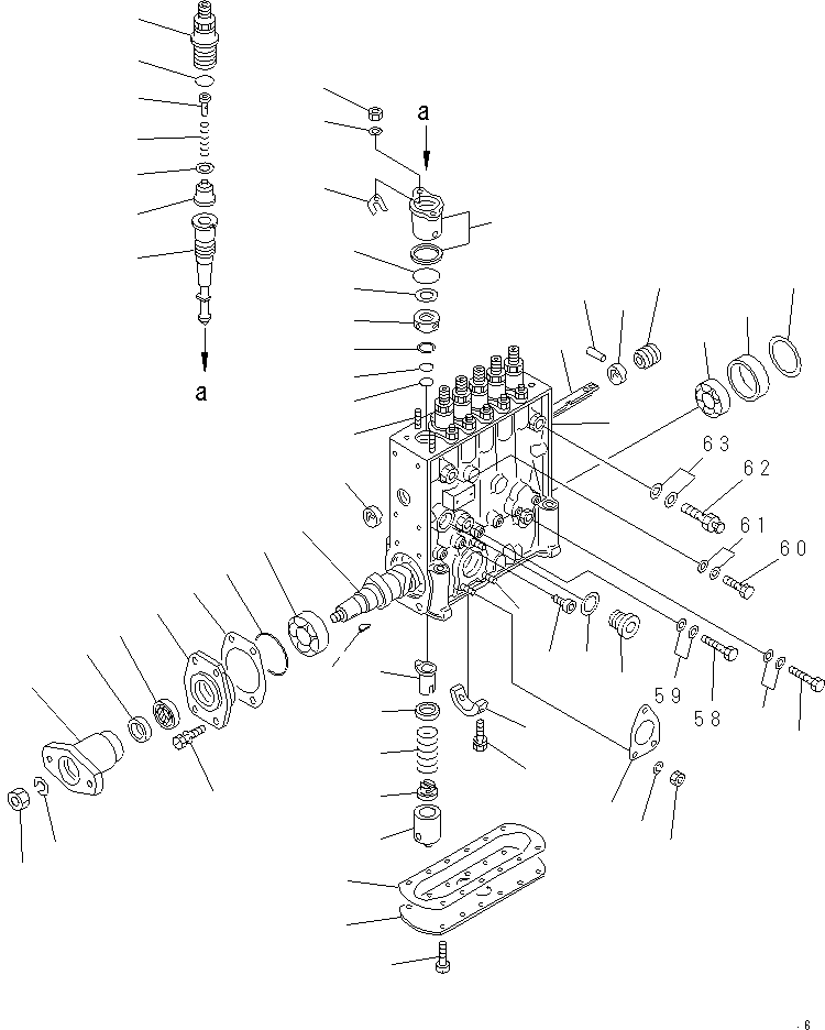 Engines Komatsu / S6D125-1QQ S/N 28434-UP(s6d125tc) / FUEL INJECTION PUMP (PUMP)(120050 : 0452)