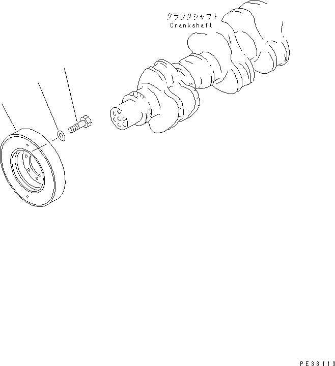 Komatsu parts book diagram for S6D140-1Z S/N 17626-UP: DAMPER