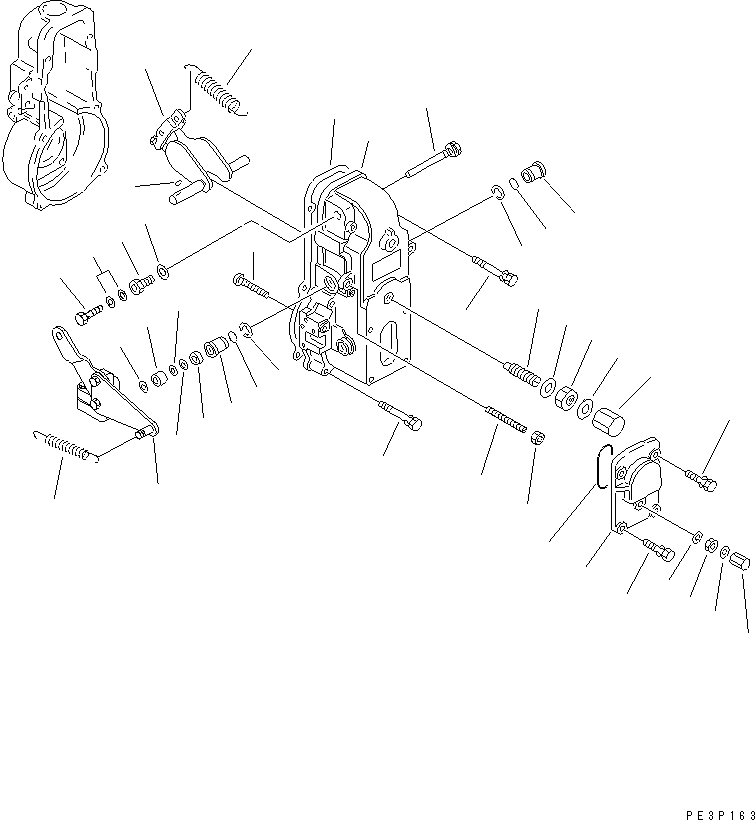 Komatsu parts book diagram for S6D140-1Z S/N 17626-UP: FUEL INJECTION PUMP (GOVERNOR) (2/2) (INNER PARTS)