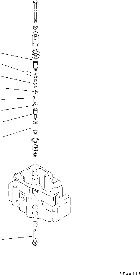 Komatsu parts book diagram for S6D140-1Z S/N 17626-UP: NOZZLE HOLDER (INNER PARTS)