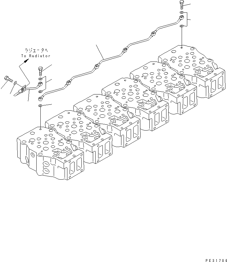 Komatsu parts book diagram for S6D140-1Z S/N 17626-UP: AIR VENT