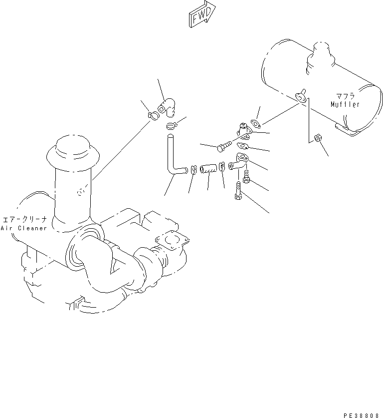 Engines Komatsu / S6D140-1W S/N 17626-UP(s6d1401c) / EJECTOR(030150 : A1610-B4C2)