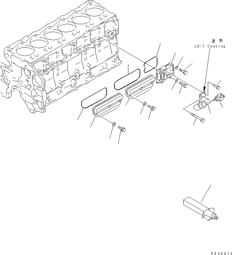 Engines Komatsu / S6D140-1W S/N 17626-UP(s6d1401c) / CAM FOLLOWER COVER(030200 : A2060-A4A1)
