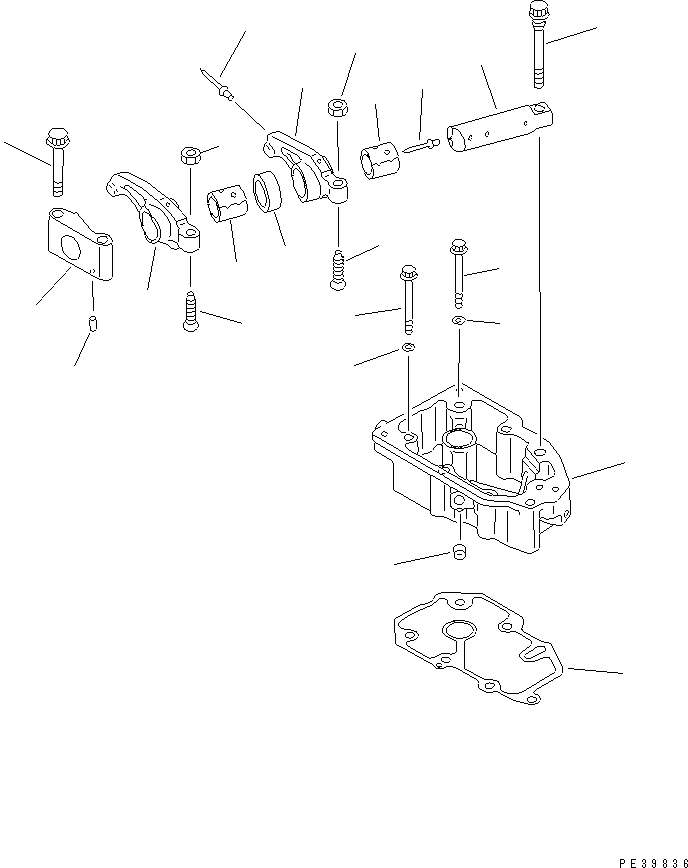 Engines Komatsu / S6D140-1W S/N 17626-UP(s6d1401c) / ROCKER ARM AND HOUSING(#19972-)(030340 : A2410-A4A1A)