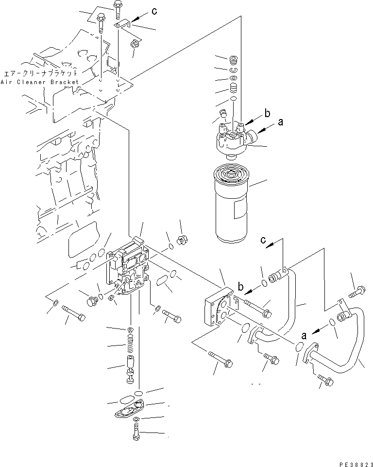 Engines Komatsu / S6D140-1W S/N 17626-UP(s6d1401c) / OIL FILTER(030390 : A3110-A4A1)