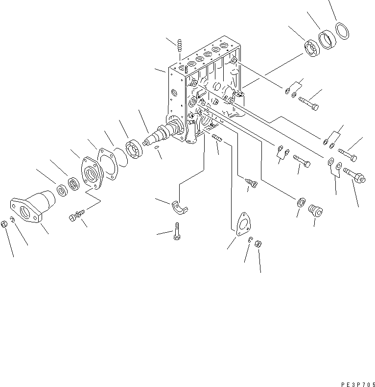 Engines Komatsu / S6D140-1W S/N 17626-UP(s6d1401c) / FUEL INJECTION PUMP (PUMP) (1/2) (INNER PARTS)(030430 : A4010-B4A1)