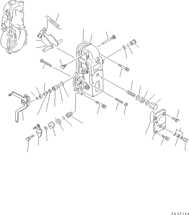 Engines Komatsu / S6D140-1W S/N 17626-UP(s6d1401c) / FUEL INJECTION PUMP (GOVERNOR) (2/2) (INNER PARTS)(030460 : A4010-E4A1)