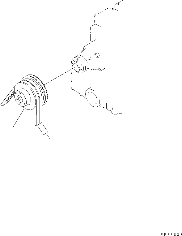 Engines Komatsu / S6D140-1W S/N 17626-UP(s6d1401c) / FAN PULLEY (NON HARDENING PULLEY) (WITHOUT AIR CONDITIONER TYPE)(030640 : A5050-A4A3)