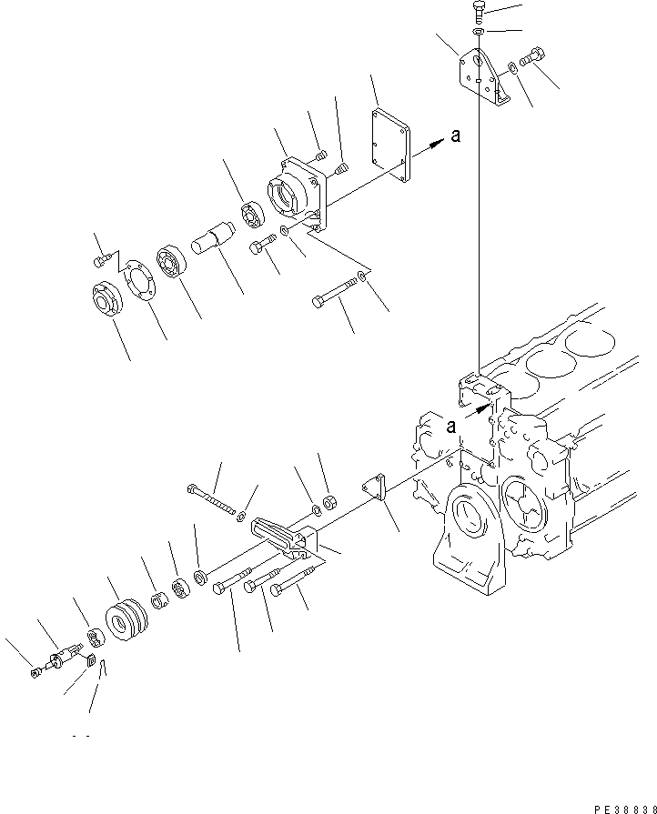 Engines Komatsu / S6D140-1W S/N 17626-UP(s6d1401c) / FAN DRIVE (WITH NON HARDENING PULLEY)(030670 : A5060-A4A1)
