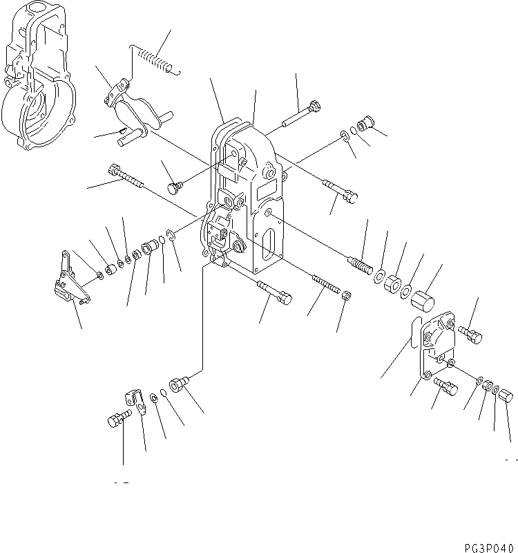 Komatsu parts book diagram for S6D140-1A S/N 10001-UP: FUEL INJECTION PUMP (GOVERNOR) (2/2)(#10017-11032)