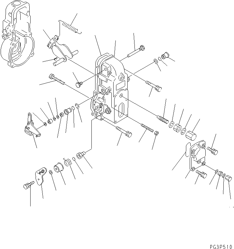 Komatsu parts book diagram for S6D140-1A S/N 10001-UP: FUEL INJECTION PUMP (GOVERNOR) (2/2)(#11033-11967)