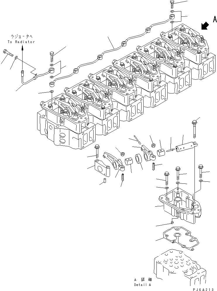 Engines Komatsu / S6D140-1X S/N 18682-UP(s6d1406c) / ROCKER ARM AND HOUSING(#19972-)(030030 : 0111A)