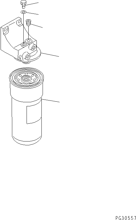 Komatsu parts book diagram for S6D140-1R S/N 10001-UP: ADDITIONAL FUEL FILTER