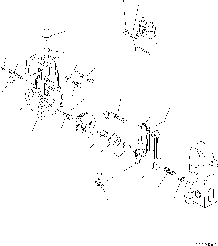 Komatsu parts book diagram for S6D140-1R S/N 10001-UP: FUEL INJECTION PUMP (GOVERNOR) (1/2)(#15600-)