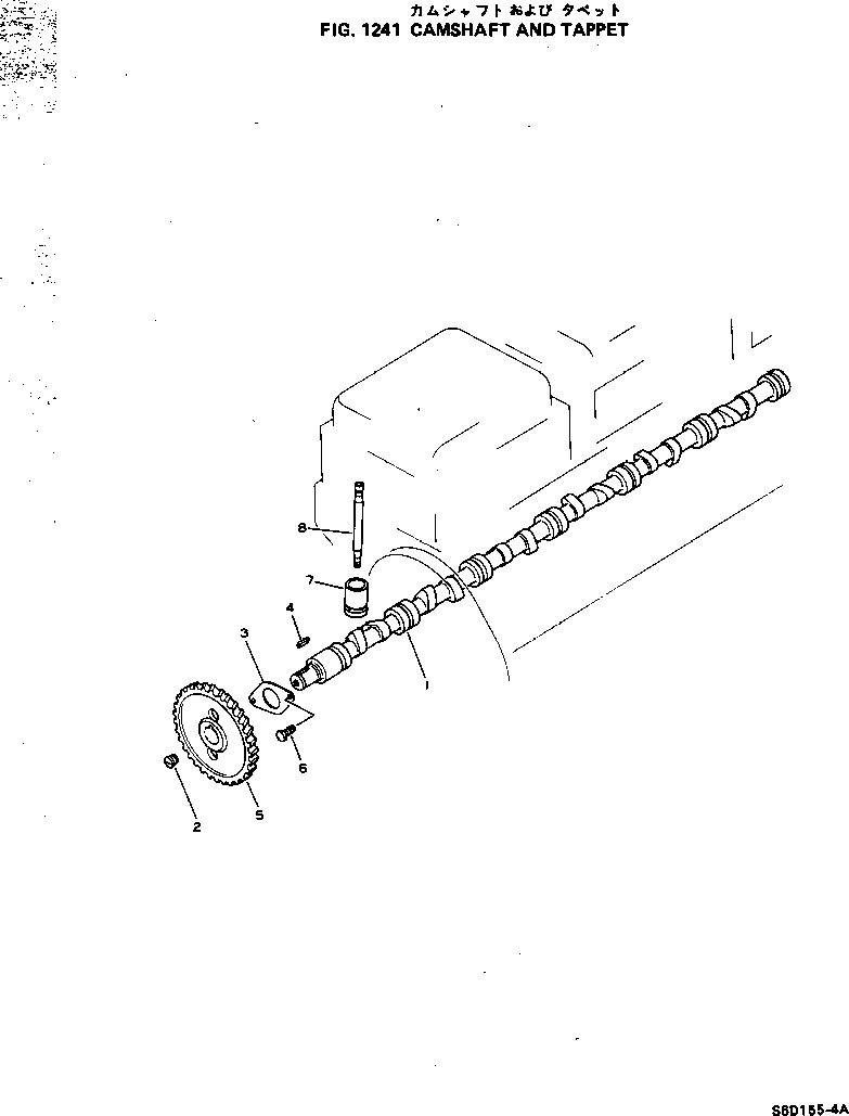 Engines Komatsu / S6D155-4A S/N 10014-UP(s6d155-c) / CAMSHAFT AND TAPPET(060130 : 1241)