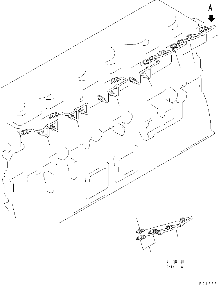 Komatsu parts book diagram for S6D155-4AA S/N 25887-UP: LUBRICATING OIL COOLER