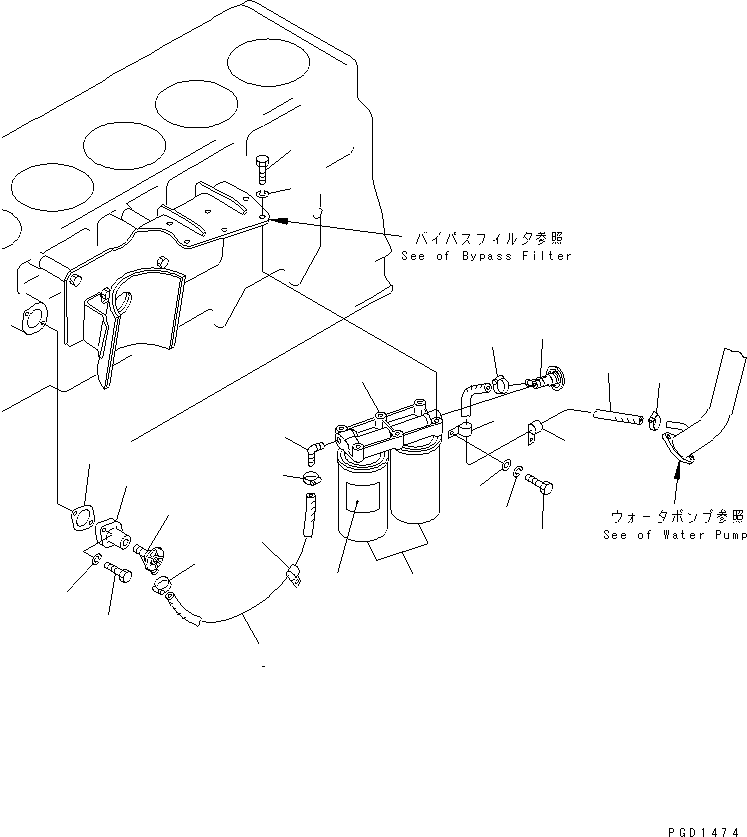 Komatsu parts book diagram for S6D155-4AA S/N 25887-UP: CORROSION RESISTOR AND PIPING