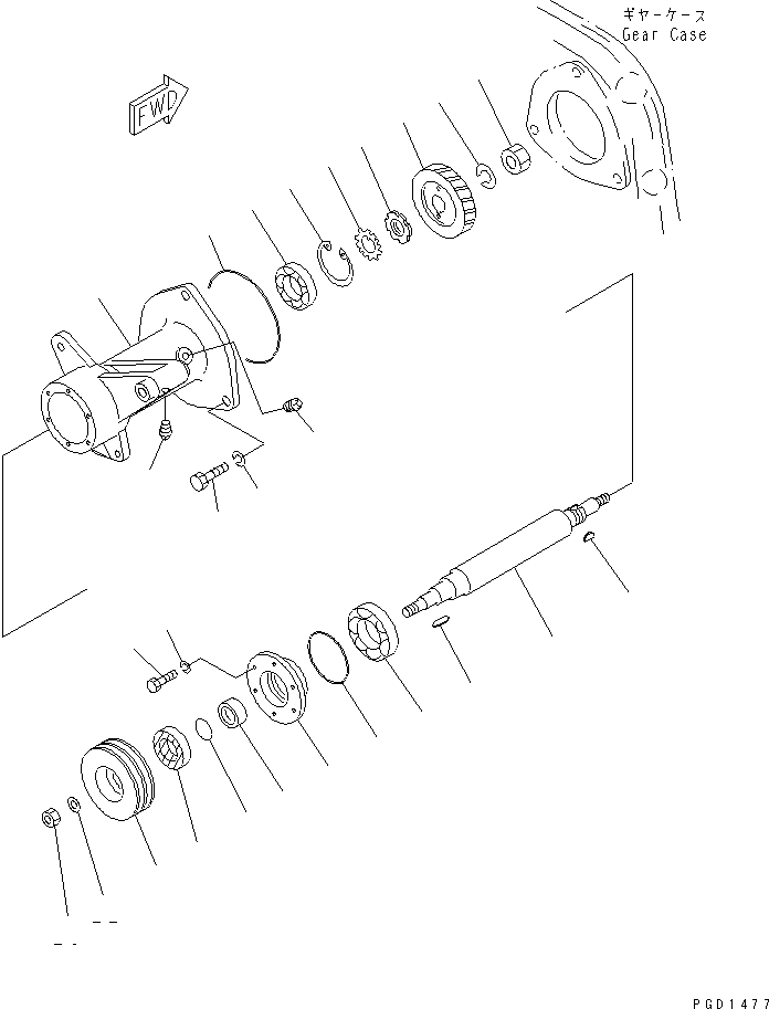 Komatsu parts book diagram for S6D155-4AA S/N 25887-UP: ALTERNATOR DRIVE(#57469-)